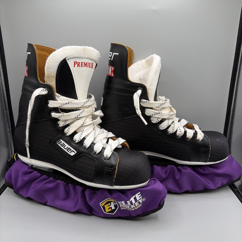 BAUER Premier Hockey Ice Skates Mens 6 R ICM Comp 7.5 US intermediate w soakers